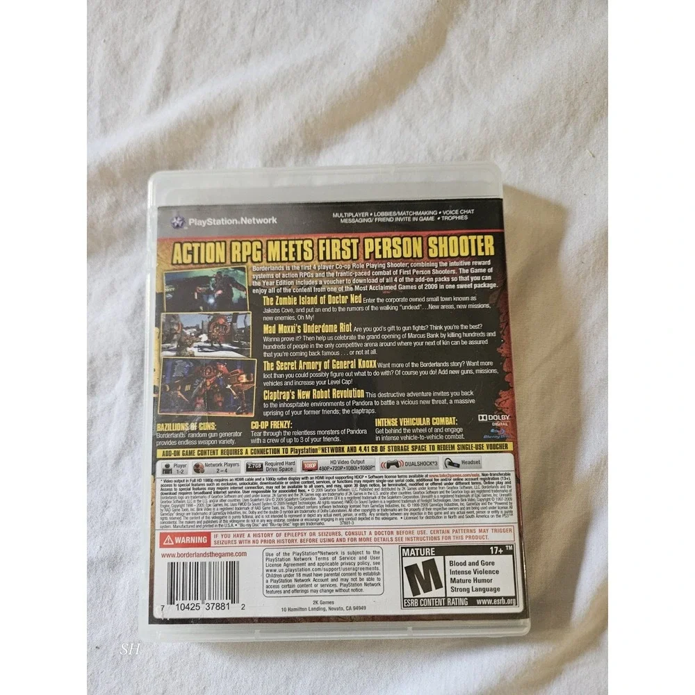 Borderlands Game of the Year Edition PS3 Complete CIB Manual PlayStation 3
